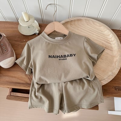 B1-006 韓版寬鬆休閒舒適印花字母兄妹裝運動套裝7