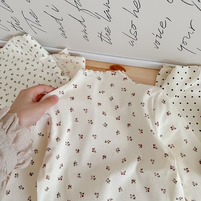 B1-023 蝴蝶結花邊打底衫木耳邊純色軟上衣6