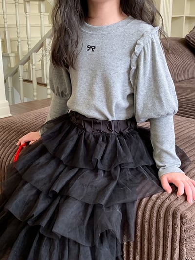 B1-068 氛圍感公主風刺繡蝴蝶結上衣13