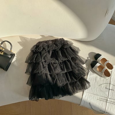 B1-069 氛圍感公主風純色蛋糕紗裙5