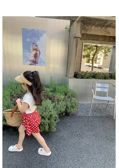 C1-017 夏薄女寶寶韓版休閒褲格子短褲12