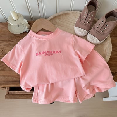 B1-006 韓版寬鬆休閒舒適印花字母兄妹裝運動套裝6