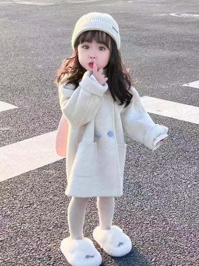 C1-026 兔耳朵撞色夾棉加厚呢大衣外套4