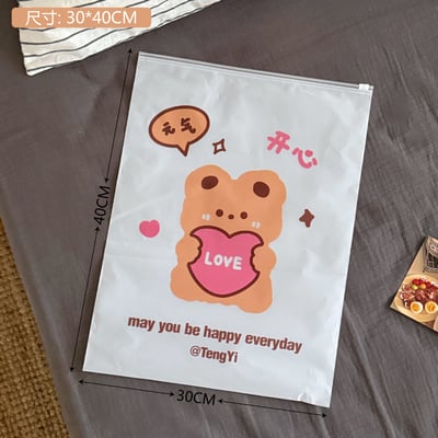 F1-0001 旅行收納袋衣服衣物便攜整理袋行李箱磨砂卡通透明便攜分裝袋7