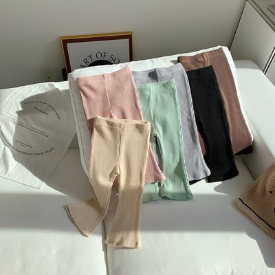 B1-019 韓版百搭休閒小女孩全棉喇叭褲7