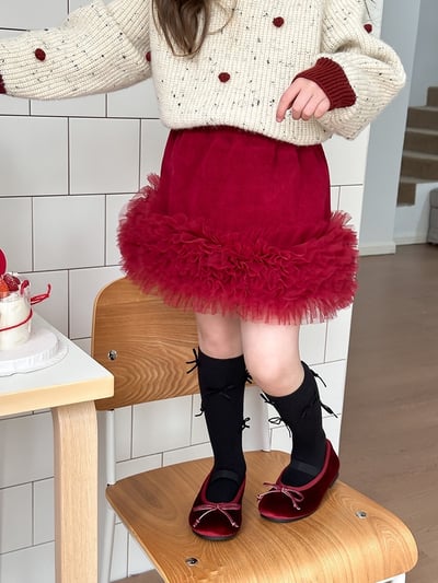 A1-032 聖誕新款氛圍時髦蓬蓬網紗裙3