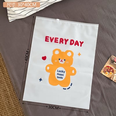 F1-0001 旅行收納袋衣服衣物便攜整理袋行李箱磨砂卡通透明便攜分裝袋10