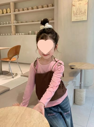 C1-047 可愛吊帶上衣加長袖打底上衣套裝5