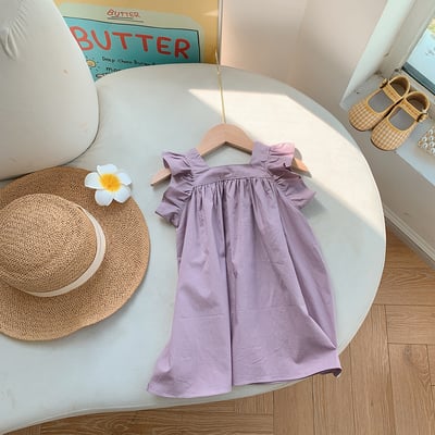 B1-007 小清新荷葉邊飛袖連身裙14