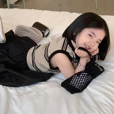 C1-004 圓領條紋背心加裙子套裝5