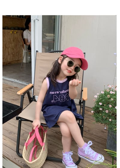 C1-012 字母撞色背心裙連身裙2