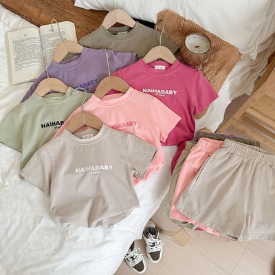 B1-006 韓版寬鬆休閒舒適印花字母兄妹裝運動套裝3