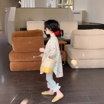 C1-061 韓版彩色圓點長襯衫加修身彈性打底褲3