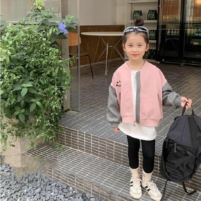 C1-092 字母笑臉棒球服童外衣外套2