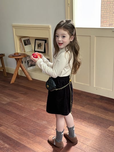 A1-021 純色半高領內搭上衣男女童軟糯舒適中領打底衫13