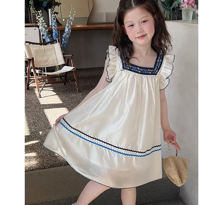 C1-074 洋氣兒童洋裝中大童裙時髦童裝仙女裙2