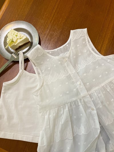 A1-005 氣質甜美蕾絲提花疊穿背心裙輕薄防曬無袖罩衫裙8