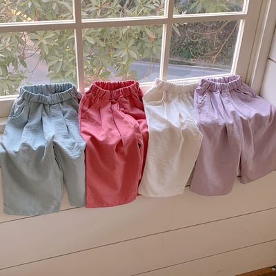 B1-039 夏季防蚊褲休閒褲寬褲管童裝運動褲長褲3