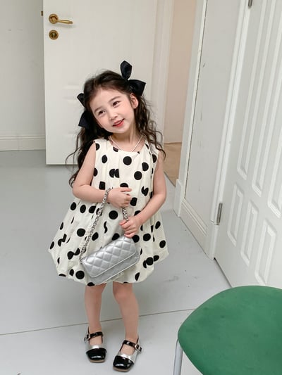 C1-010 圓點可愛花苞裙洋裝背心裙7