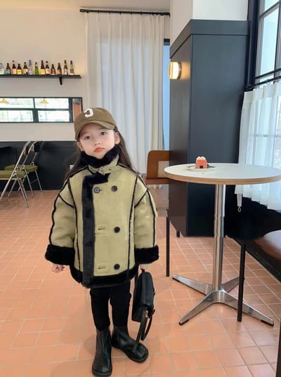 C1-045 鹿皮绒时装版加毛加厚外衣上衣外套4