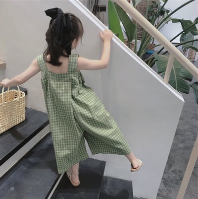 C1-014 格子吊帶韓國版連身褲吊帶連身衣2
