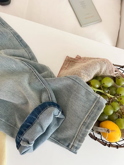 A1-025 復古水洗休閒百搭牛仔褲9