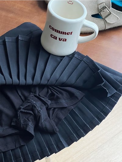 A1-024 韓版休閒半身短裙洋氣垂感百褶裙2