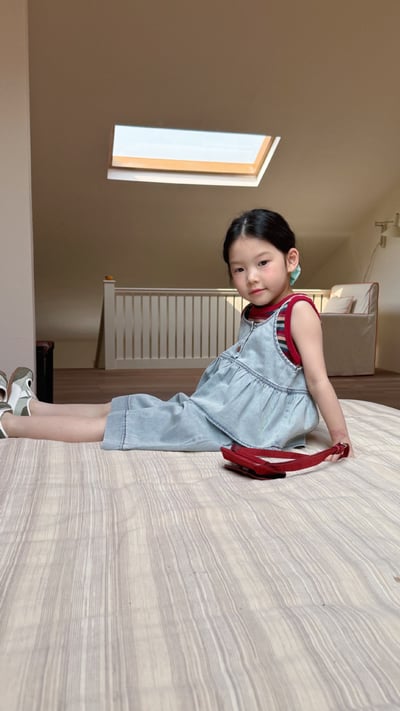 D1-009 韓版牛仔吊帶套裝 牛仔吊帶+七分褲4