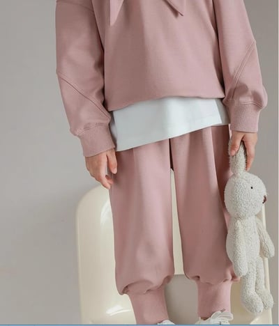 C1-046 尖尖帽圍巾加絨加厚上衣加長褲套裝9