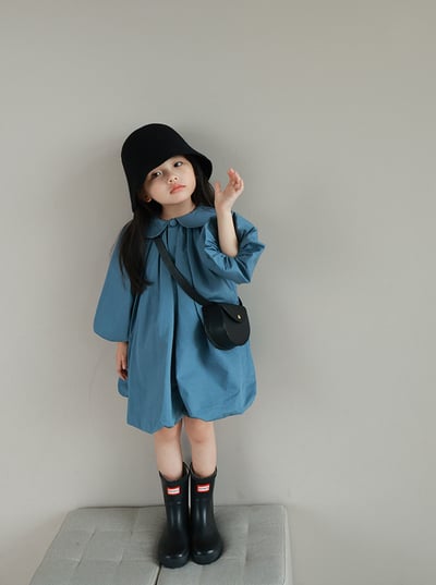 C1-025 娃娃領小清新長袖花苞裙連身裙4