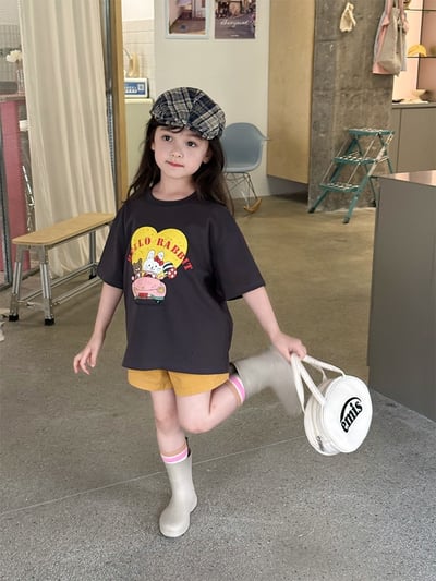 A1-006 全棉短褲女孩寶寶純色休閒三分褲子夏季韓版百搭熱褲12