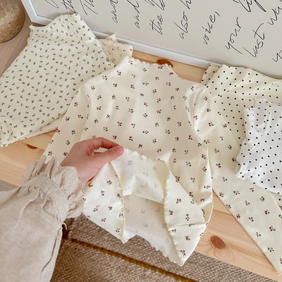 B1-023 蝴蝶結花邊打底衫木耳邊純色軟上衣5