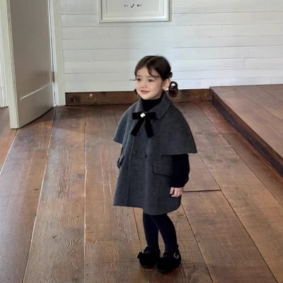 C1-105 聖誕新年硬挺呢料夾棉加厚大衣外衣4