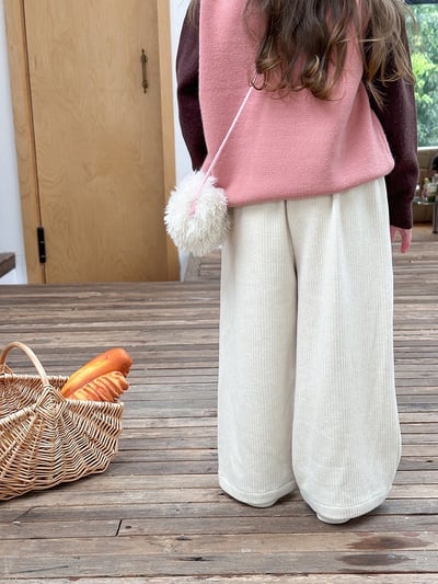 A1-022 洋氣保暖休閒褲加厚羊絨混紡直筒褲8