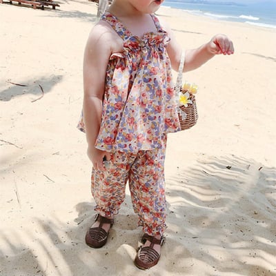 C1-016 花朵吊帶上衣+九分褲套裝6