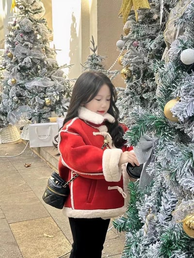 C1-036 聖誕新款鹿皮絨複合仿兔毛內裡保暖加厚外衣外套5