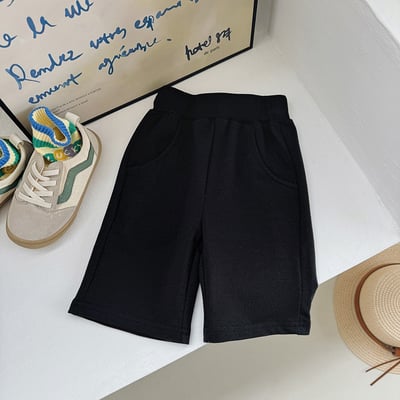 B1-018 韓版休閒束腰五分褲純色針織中褲13