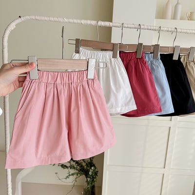 B1-057 休閒褲學院寬鬆短褲鬆緊腰寬褲2