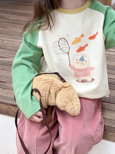 A1-023 韓版可愛長袖軟糯舒適棉質卡通打底衫13