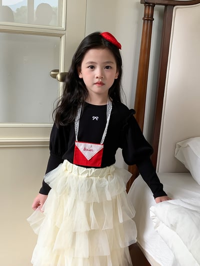 B1-068 氛圍感公主風刺繡蝴蝶結上衣10