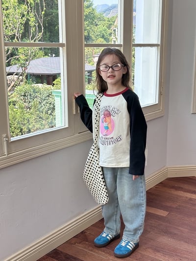 A1-023 韓版可愛長袖軟糯舒適棉質卡通打底衫8