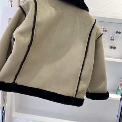C1-045 鹿皮绒时装版加毛加厚外衣上衣外套9