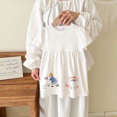 B1-042 歐美風卡通童裙兒童公主裙短袖純棉洋裝5