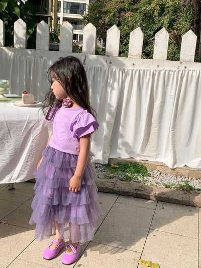 B1-013 女孩荷葉邊飛袖短袖上衣4