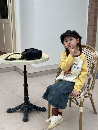 A1-023 韓版可愛長袖軟糯舒適棉質卡通打底衫11