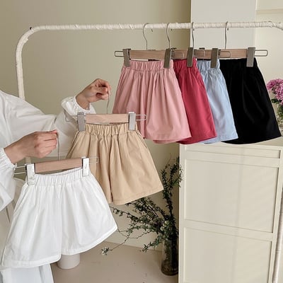 B1-057 休閒褲學院寬鬆短褲鬆緊腰寬褲3