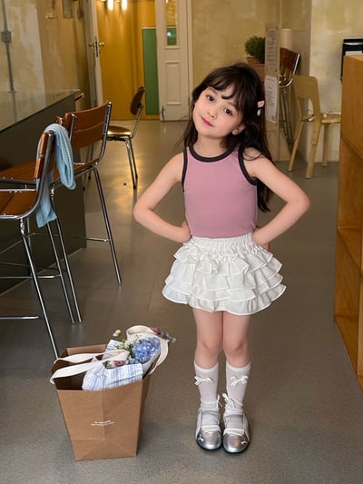 A1-003 韓式多巴胺無袖洋氣清爽撞色小背心4