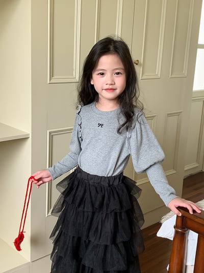 B1-068 氛圍感公主風刺繡蝴蝶結上衣12