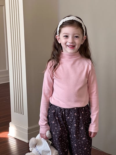 A1-021 純色半高領內搭上衣男女童軟糯舒適中領打底衫16