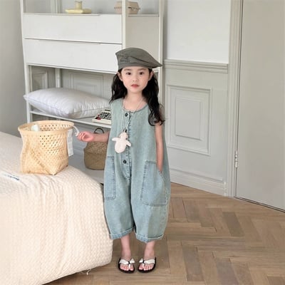 C1-072 牛仔可愛連身褲韓系復古風連身褲3